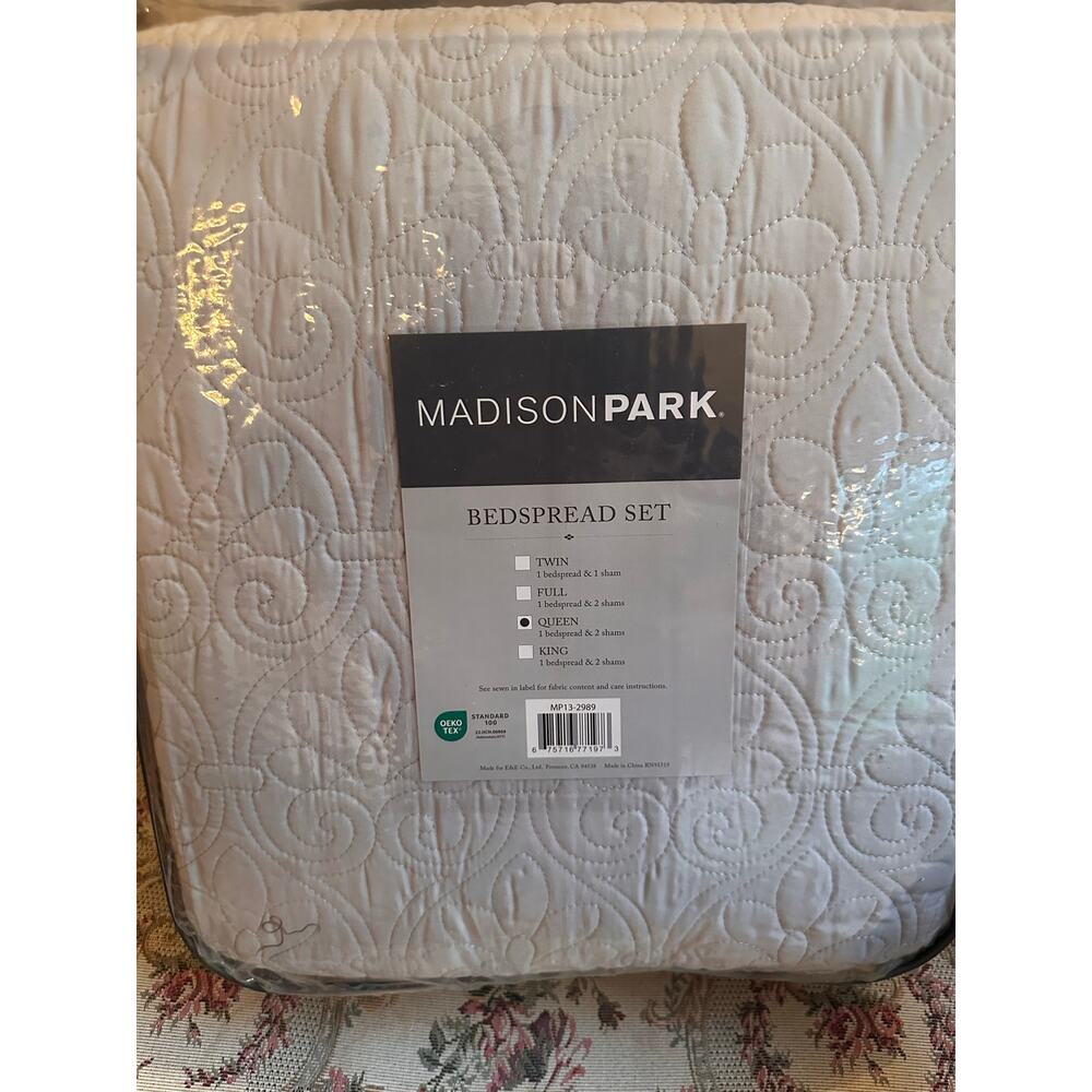 Madison Park Mansfield Oversized Antimicrobial Treated 3pc Bedspread Set